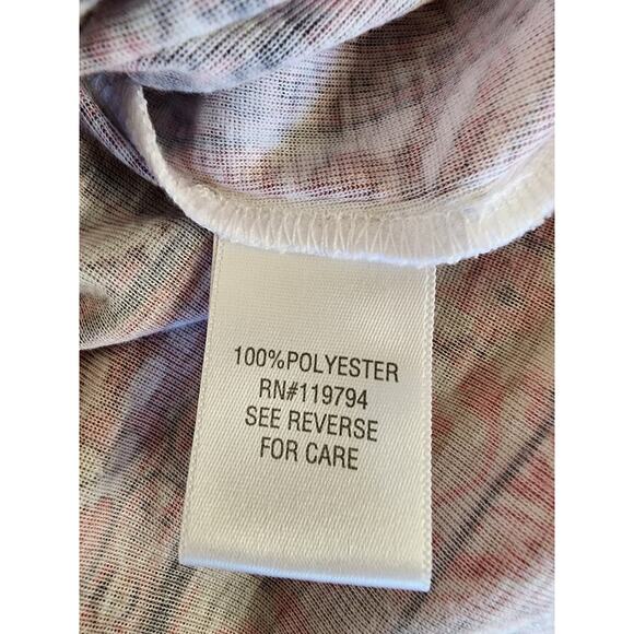 WORLD UNITY Red Pink White Beaded Boho Hippie Short Sleeve Top SZ 2X - Picture 6 of 8